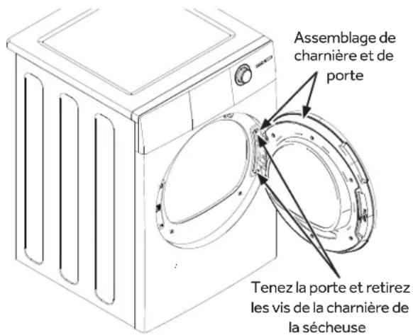 HAIER QFD15ESSNWW - RETIREZ L'ASSEMBLAGE DE PORTE - 1