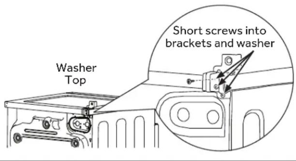 HAIER QFD15ESSNWW - INSTALL BRACKET TO WASHER - 1