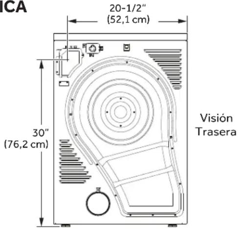HAIER QFD15ESSNWW - DIMENSIONES DE LA CONEXION ELECTRICA 20-1/2" - 1