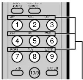 SONY SCDC555ES - Pour introduire un caractère, appuyez sur la touche numérique. - 1