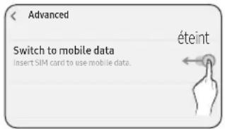 SAMSUNG AX47R9080SS - Désactivation du « Switch to mobile data » dans « Settings > Wi-Fi » sur votre smartphone - 1