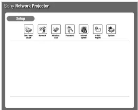 SONY VPLFE110U - Apertura de la ventana de configuración - 1