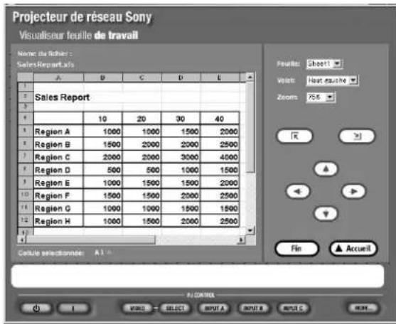 SONY VPLFE110U - Cliquez sur le bouton Visionner. - 1