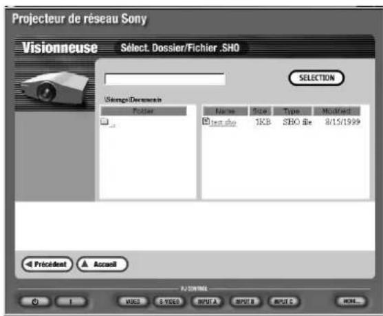 SONY VPLFE110U - Exécution d'une représentation à l'aide d'un fichier image stocké dans le projecteur. - 1