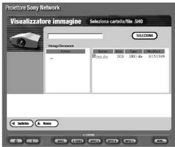 SONY VPLFE110U - Esecuzione di una presentazione utilizzando un file di immagini memorizzato nel proietto - 1
