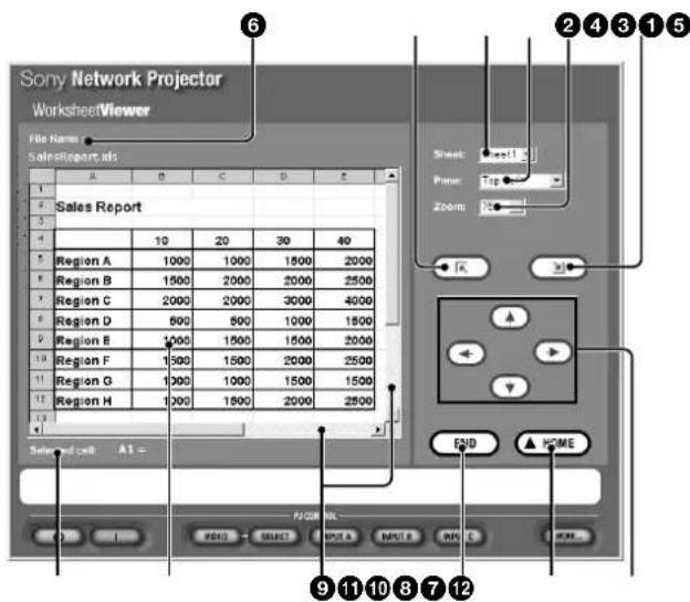 SONY VPLFE110U - About the window displayed while the Worksheet Viewer is running - 1