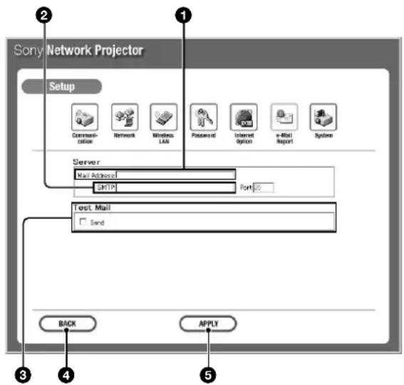 SONY VPLFE110U - Configuración del servidor de correto - 1