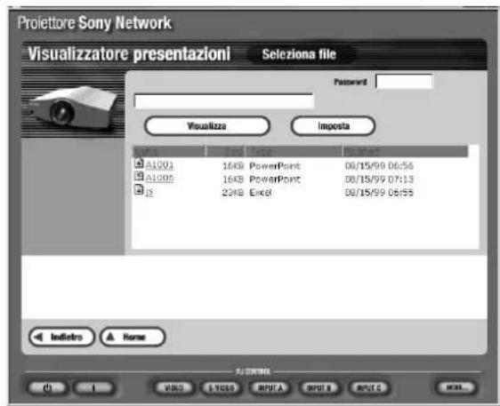 SONY VPLFE110U - Se al punto 2 è stato selezionato Proietto - 1
