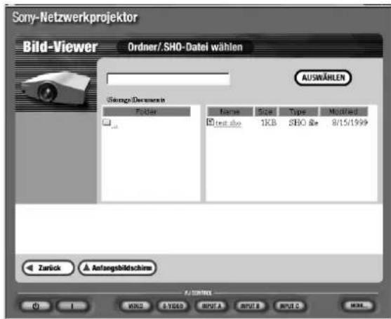 SONY VPLFE110U - Ausführene einer Präsentation mit einer im Projektor gespeicherten Bilddatei - 1