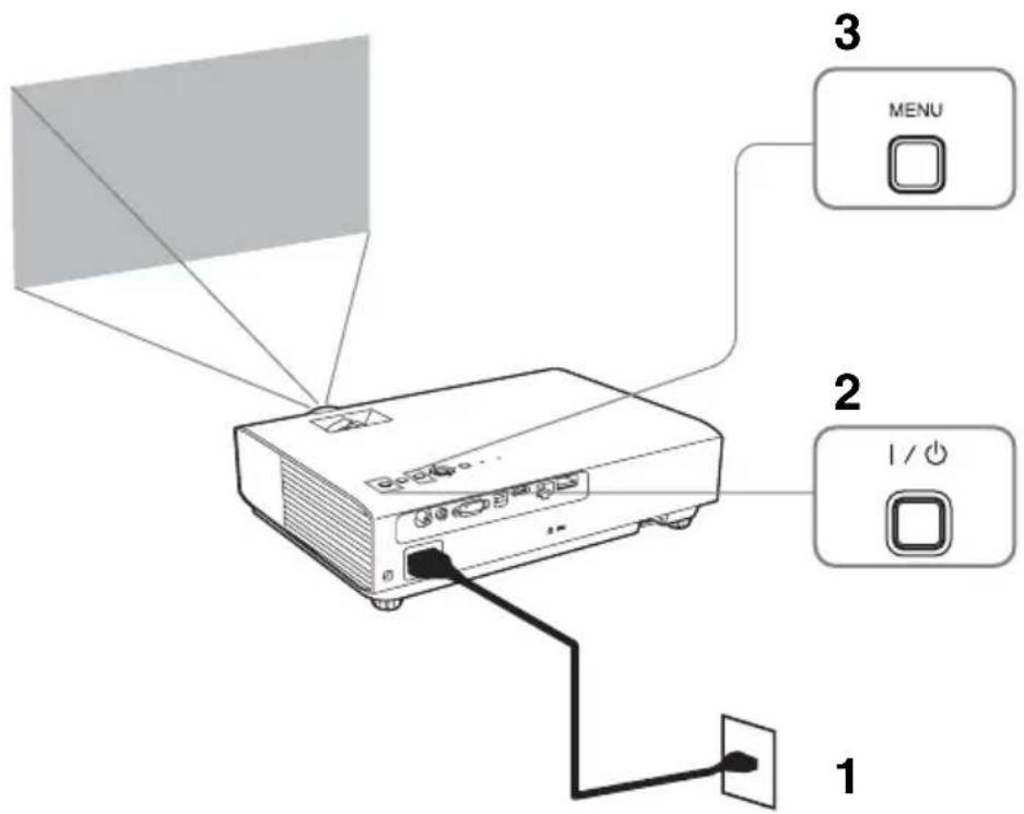 SONY VPLDX146 - 选择菜单语言 - 1