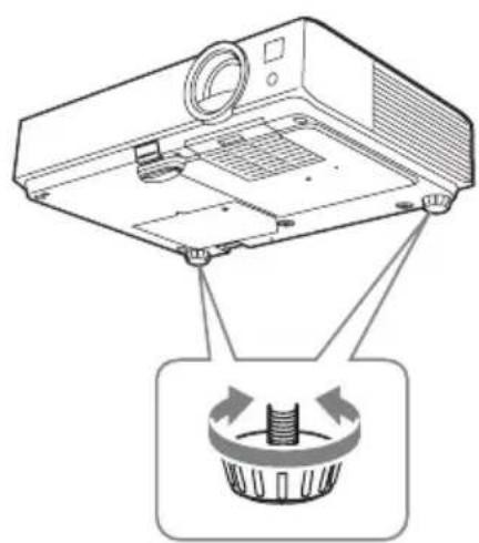 SONY VPLDX146 - Adjusting the tilt of the projector with the foot adjust button/rear feet (adjustable) - 2