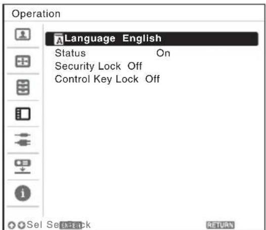 SONY VPLDX146 - Selección del idioma del menu - 2
