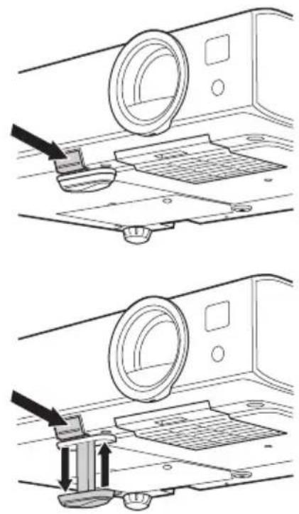 SONY VPLDW126 - Adjusting the tilt of the projector with the foot adjust button/rear feet (adjustable) - 1