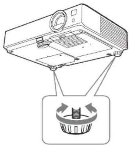 SONY VPLDW126 - Adjusting the tilt of the projector with the foot adjust button/rear feet (adjustable) - 2