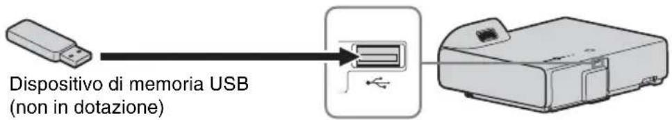 Dispositivo di memoria USB (non in dotazione)