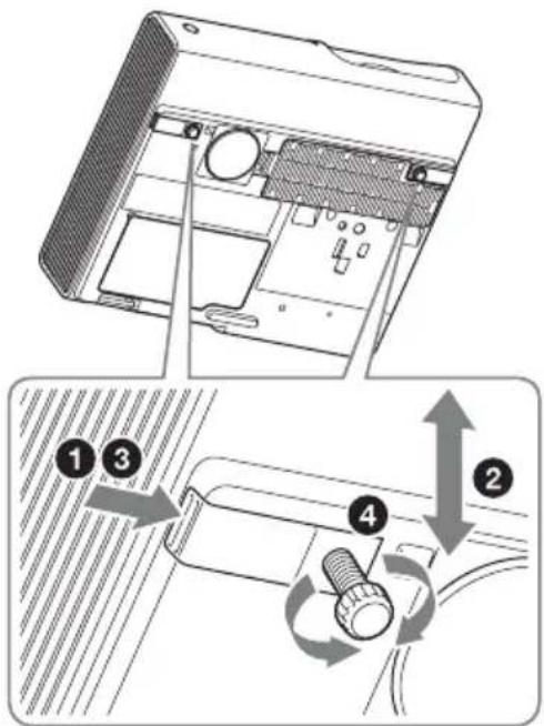 SONY VPLSX236 - Come regolare l'angolazione - 1