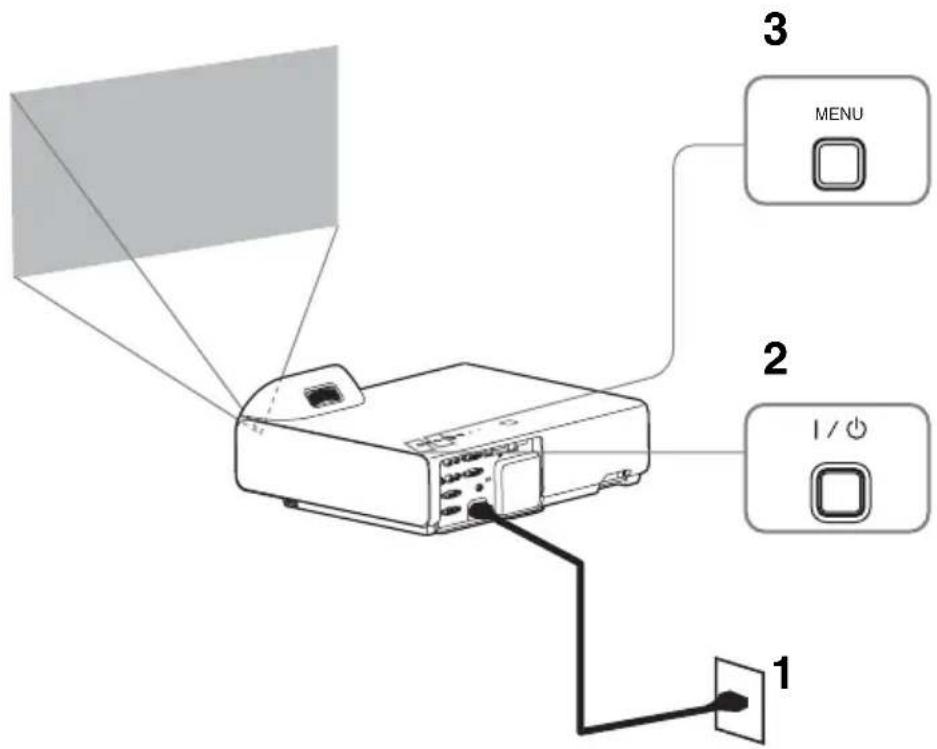 SONY VPLSX236 - Выбор языка меню - 1
