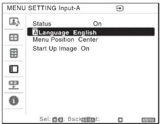 SONY VPLCW276 - メニOneの表示言語を切り替える - 2