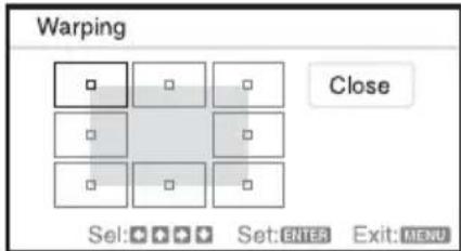 SONY VPLCW276 - Correcting the image twist (Warp correction feature) - 1