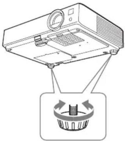 SONY VPLDX120 - Adjusting the tilt of the projector with the foot adjust button/rear feet (adjustable) - 2
