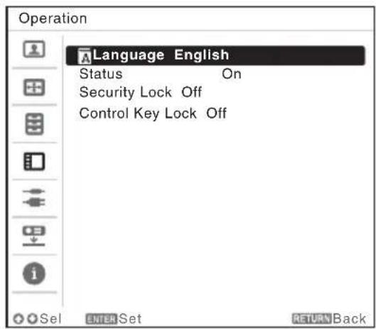 SONY VPLDX120 - Selezione della lingua del menu - 2
