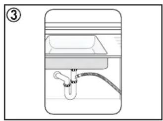 DANBY DDW1804EW - Connexion de la ligne de vidange - 3