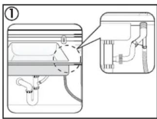 DANBY DDW1804EW - Connexion de la ligne de vidange - 2