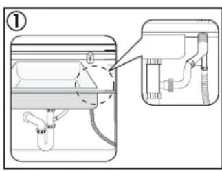 DANBY DDW1804EW - Connecting the drain line - 2