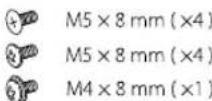 KENWOOD KMRD772BT - Liste des pièces pour l'installation - 6