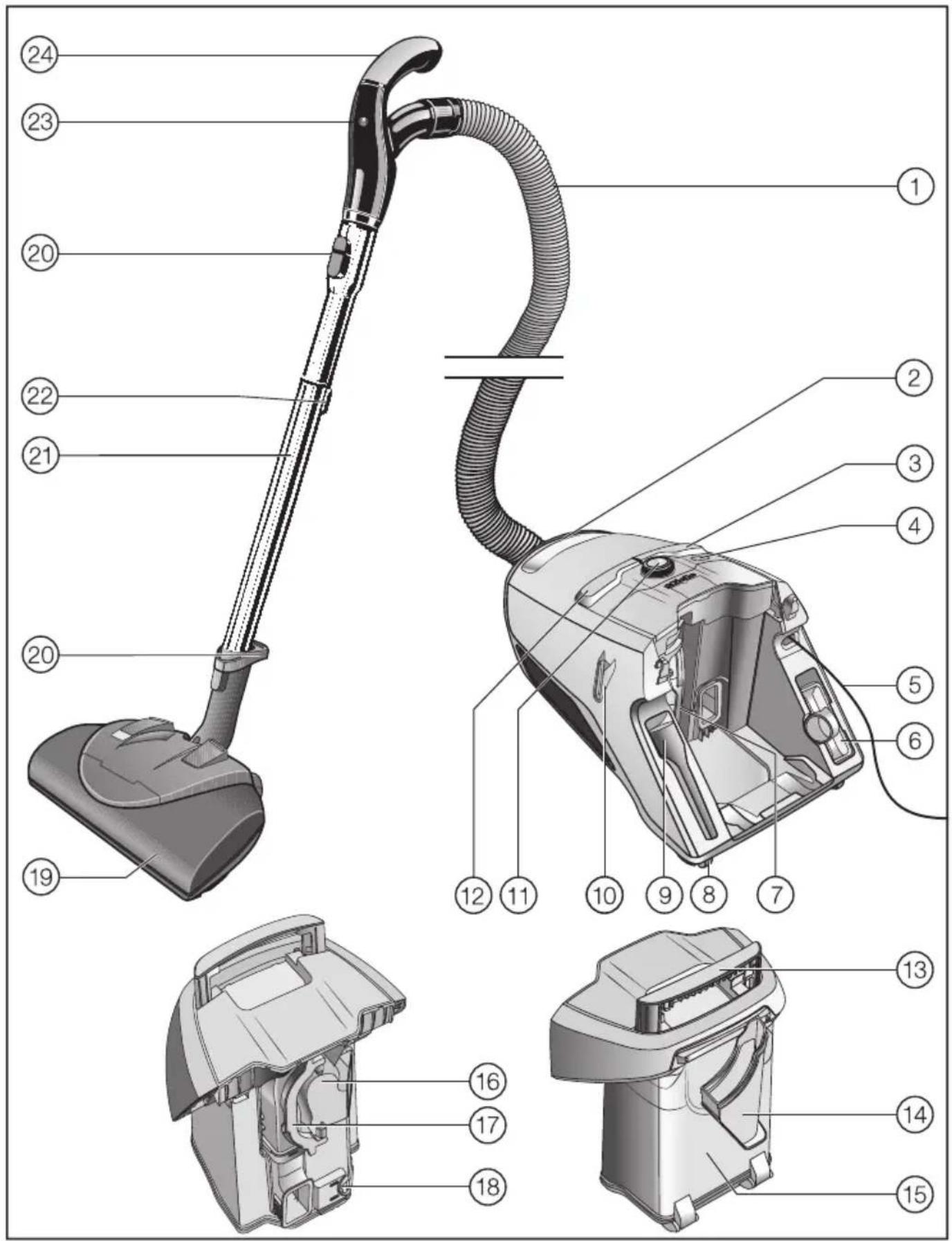 MIELE Blizzard CX1 Electro+ PowerLine - fr - Description de l'appareil - 1