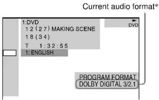 SONY AVDC70ES - Displaying the audio information of the disc DVD - 1