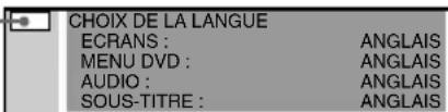 SONY AVDC70ES - Selection de la langue des menus et de la plage audio (CHOIX DE LA LANGUAGE) - 5