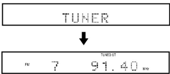 SONY AVDC70ES - Appuyez plusieurs fois sur FUNCTION jusqu'à ce que l'indication "TUNER" apparaissé dans la fenêtre d'affichage du panneau frontal. - 1