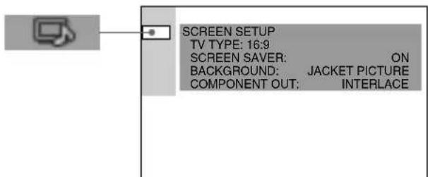 SONY AVDC70ES - Settings for the Display (SCREEN SETUP) - 2