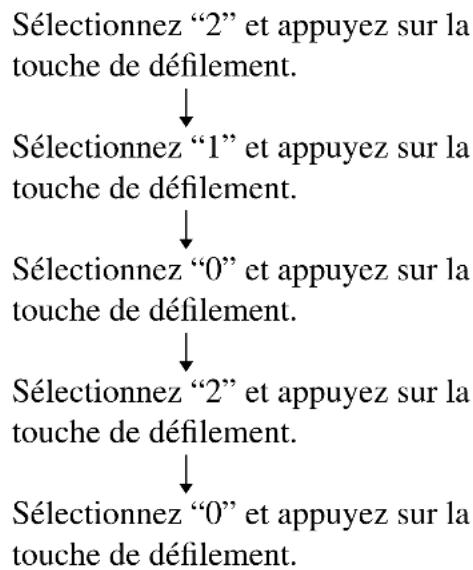SONY AVDC70ES - Saisissez le code temporel. Appuyez sur / pour selectionner " < NUM > " et selectionnez le numero de code temporel à l'aide de la touche de défilament, puis appuyez sur celle-ci. - 1
