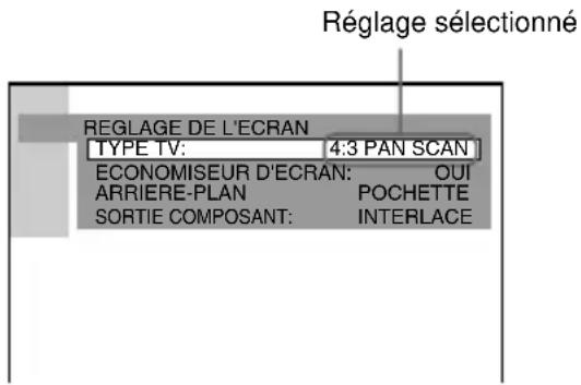 SONY AVDC70ES - Sélectionnez un réglage en appuyant sur / , puis appuyez sur ENTER. - 1