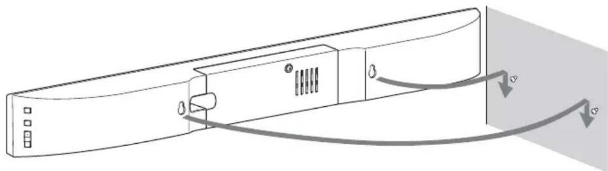 SONY SA32SE1 - Accrochez la barre de son aux vis. - 1