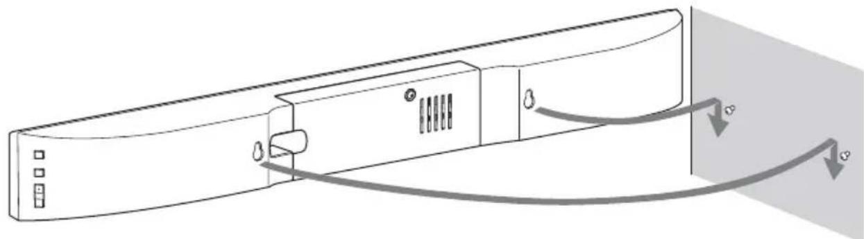 SONY SA32SE1 - Cuelgue la unidad en los tornillos. - 1