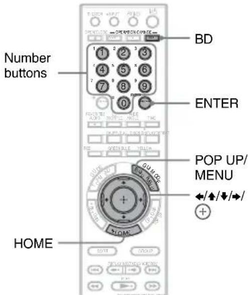 SONY BDPCX960 - Changing the Command Mode - 1