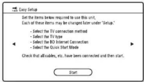 SONY BDPCX960 - Select "Start," and press .+ - 1