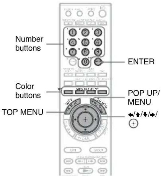 SONY BDPCX960 - Using the BD's or DVD's menu - 1