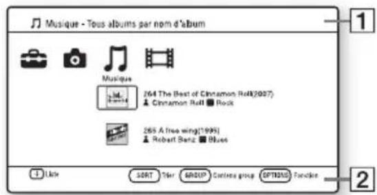 SONY BDPCX960 - Pour afficher des informations en haut et en bas de l'écran - 1