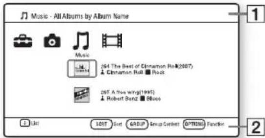 SONY BDPCX960 - To display information at the top and bottom of the screen - 1