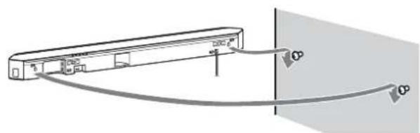 SONY HTST9 - Hang the Bar Speaker on the screws. - 1