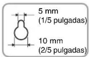 SONY HTCT150 - Prepare los tornillos (no suministrados) adecuados para los orificios en la parte posterior del altavoz. Consulte las ilustraciones que se muestran a continuación. - 2