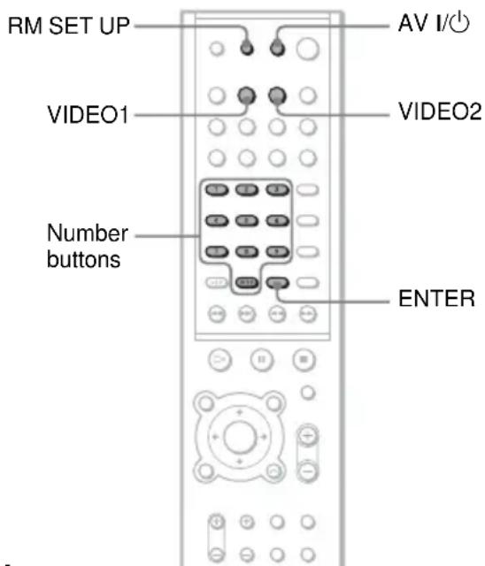 SONY AVDS500ES - Controlling the VCR with the remote - 1