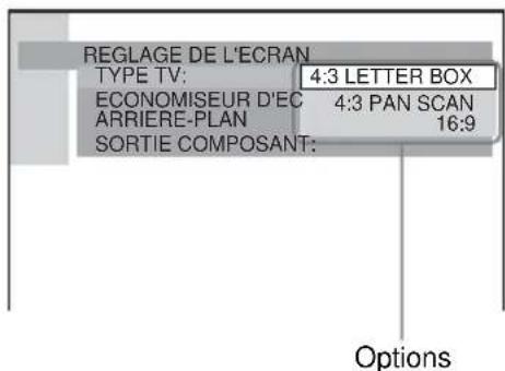 SONY AVDS500ES - Sélectionnez un paramètre à l'aide de ↑/↓, puis appuyez sur ENTER ou sur →. - 1