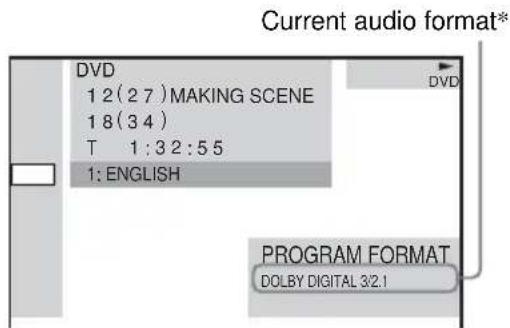 SONY AVDS500ES - Displaying the audio information of the disc (DVD only) - 1