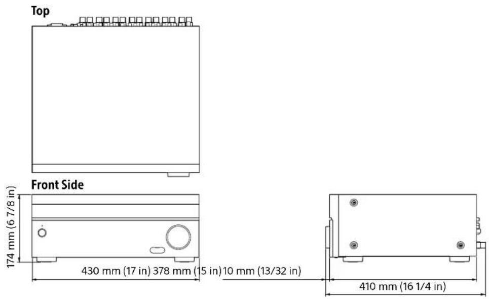 SONY STRZA2000ES - Outline dimensional drawing - 1