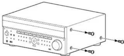 SONY STRZA2000ES - Otez les vis du cote croit de l'ampli-tuner. N'otez pas d'autres vis que celles indiquées. - 1